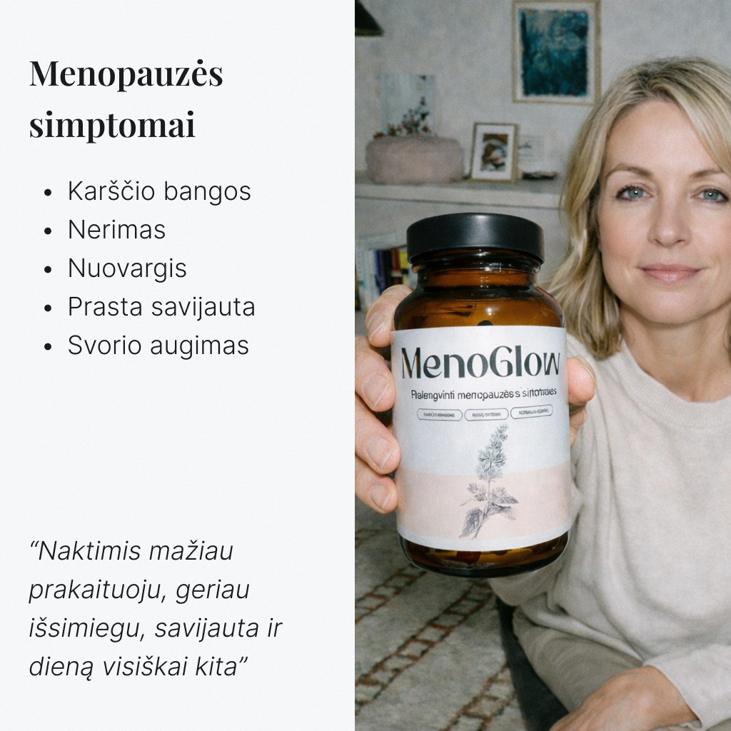 Papildai palengvinti menopauzės simptomams